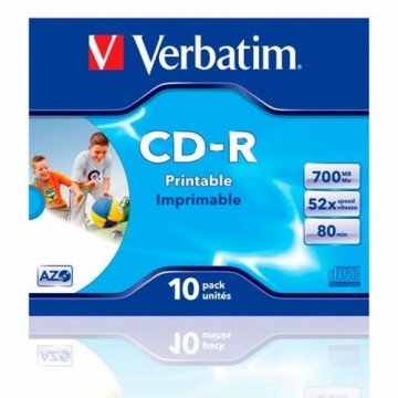 CD-R Verbatim Wide Inkjet Printable 10 gb. 700 MB 52x
