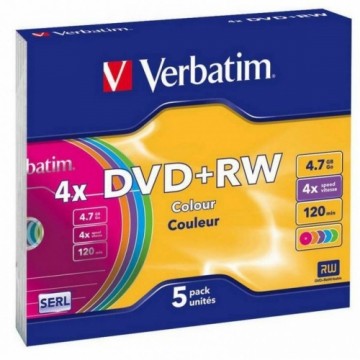 DVD-RW Verbatim Разноцветный 5 штук 4x 4,7 GB