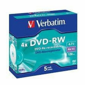 DVD-RW Verbatim 5 штук 4x 4,7 GB