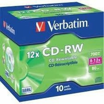 CD-RW Verbatim    10 штук 700 MB 12x