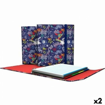 Gredzenveida stiprinājums Grafoplas Carpeplús Star Tumši zils A4 (2 gb.)