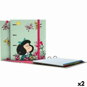 Gredzenveida stiprinājums Grafoplas Carpebook Mafalda Zaļš A4 (2 gb.)