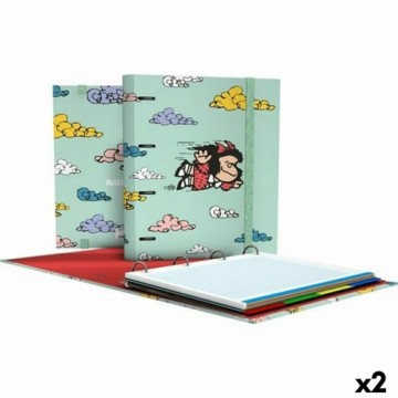 Gredzenveida stiprinājums Grafoplas Carpebook Mafalda Zaļš A4 (2 gb.)