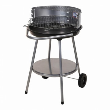 Bigbuy Outdoor Ogļu Bārbekjū ar Ritenīšiem Grils Melns (Ø 51 cm)