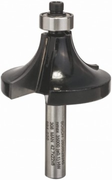 Bosch rounding cutter Standard for Wood, 8mm, r=15mm (double-edged, contact ball bearing)