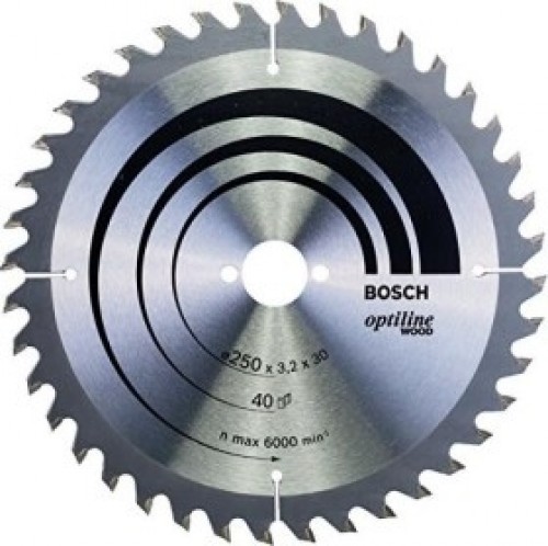 Bosch Powertools circular saw blade Optiline Wood H 250x30-40 - 2608640728 image 1