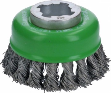 Bosch X-LOCK cup brush Heavy for Inox 75mm, knotted type (75mm diameter, 0.5 mm wire)