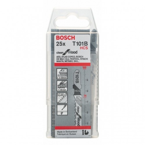 Bosch HCS jigsaw blade Clean for Wood T101B - 25-pack - 2608633622 image 2