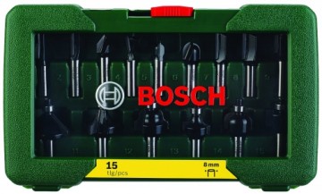 Bosch HM-Frser set (8mm) 15 pieces