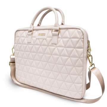 Guess bag for laptop GUCB15QLPK 15" pink Quilted
