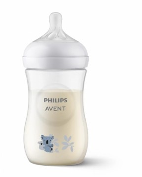 Philips Avent Natural Response barošanas pudelīte Koala 260 ml, lēnas plūsmas knupītis, 1m+ - SCY903/67