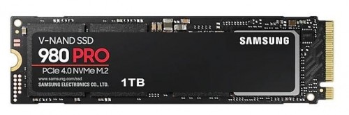 Samsung  
         
       SSD||980 Pro|1TB|M.2|NVMe|Write speed 5000 MBytes/sec|Read speed 7000 MBytes/sec|2.3mm|MTBF 1500000 hours|MZ-V8P1T0BW image 1
