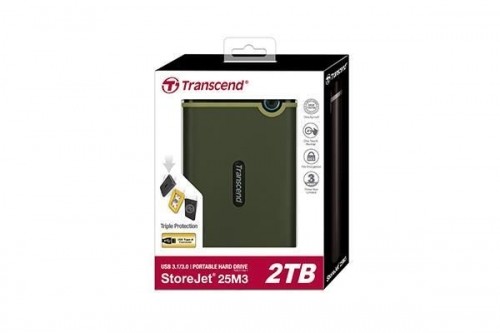 Transcend  
         
       External HDD||StoreJet|2TB|USB 3.0|Colour Green|TS2TSJ25M3G image 1