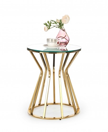 Halmar AFINA S, coffee table, mirror / gold image 1