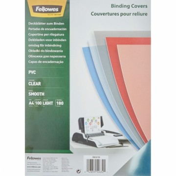 Binding Covers Fellowes 100 gb. Caurspīdīgs PVC A4