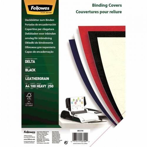 Binding Covers Fellowes Delta 100 gb. Melns A4 Kartons image 2