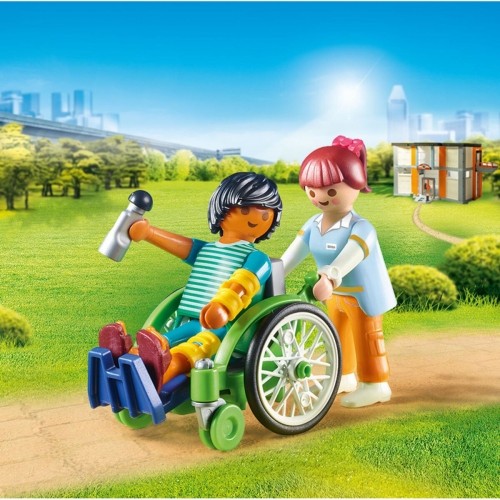 Playset Playmobil City Life Patient in Wheelchair 20 Daudzums image 2