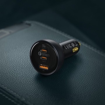 Baseus fast USB | USB car charger Type C 160W PPS Quick Charge 5 PD gray (TZCCZM-0G)