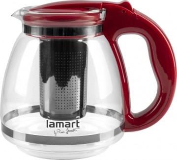 Glass teapot with infuser Lamart LT7074 VERRE 1.1 l red