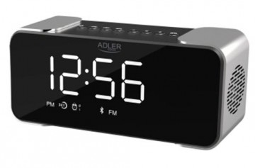 Adler  
         
       Wireless alarm clock with radio AD 1190 AUX in, Silver/Black, Alarm function