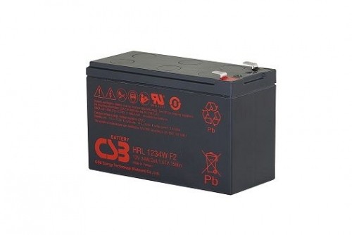 CSB Battery  
         
       Valve Regulated Lead Acid Battery HRL1234WF2FR 12 V, 9 Ah image 1