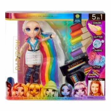 Bigbuy Fun Playset Rainbow Hair Studio Amaya Raine 5-в-1 (30 cm)