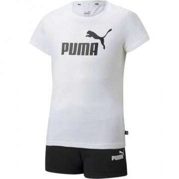 Bērnu Sporta Tērps Puma Logo Tee Balts