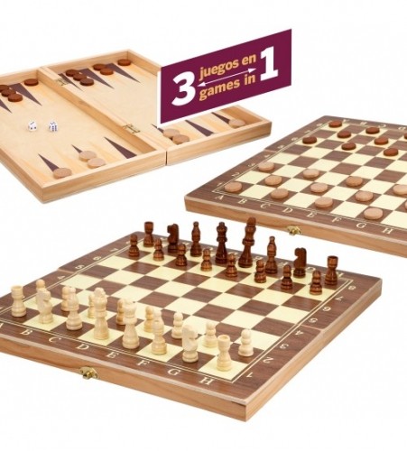 Color Baby Настольная игра Шахматы, шашки (деревянные) и нарды CB45593 image 1