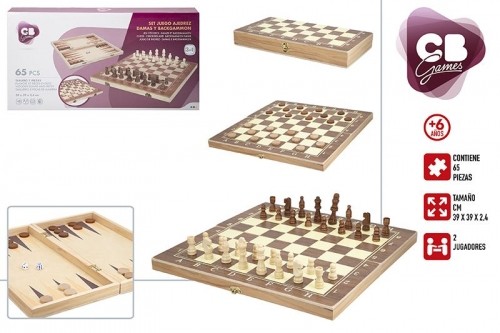 Color Baby Настольная игра Шахматы, шашки (деревянные) и нарды CB45593 image 3