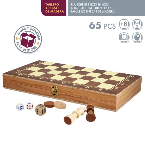 Color Baby Настольная игра Шахматы, шашки (деревянные) и нарды CB45593 image 4