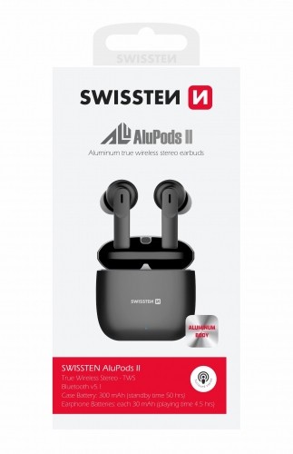 Swissten ALUPODS II TWS Bluetooth Stereo Austiņas ar Mikrofonu image 3