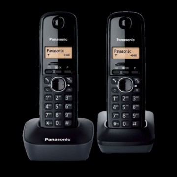Panasonic  
         
       Cordless KX-TG1612FXH Black, Caller ID, Wireless connection, Phonebook capacity 50 entries, Built-in display, Conference call