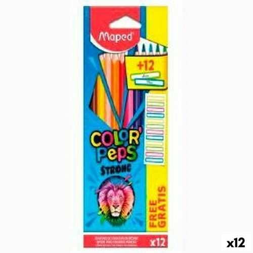 Krāsainie zīmuļi Maped Color' Peps Strong Daudzkrāsains 12 Daudzums (12 gb.) image 1