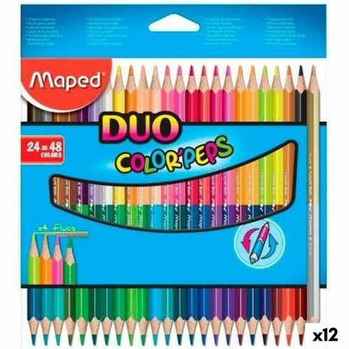 Krāsainie zīmuļi Maped Duo Color' Peps	 Daudzkrāsains 24 Daudzums Ar diviem galiem (12 gb.) image 1