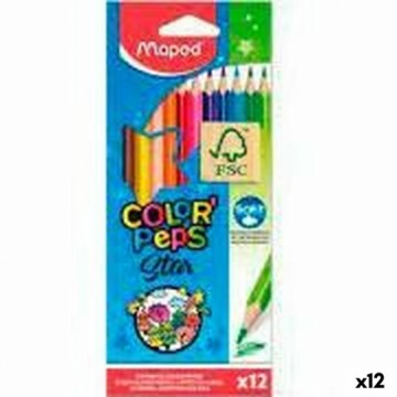Цветные карандаши Maped Color' Peps Star Разноцветный 12 Предметы (12 штук)
