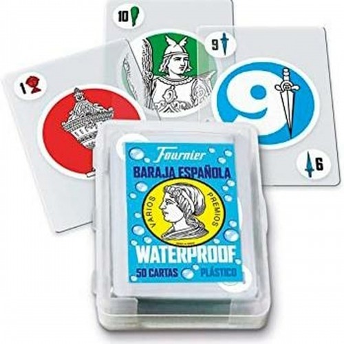 Spāņu spēļu kārtis (50 kārtis) Fournier Plastmasa 6 gb. image 2
