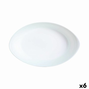 Pasniegšanas Plate Luminarc Smart Cuisine Ovāls Balts Stikls 21 x 13 cm (6 gb.)