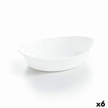 Pasniegšanas Plate Luminarc Smart Cuisine Ovāls Balts Stikls 25 x 15 cm (6 gb.)