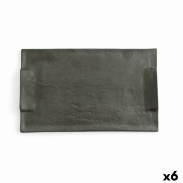 поднос для закусок Quid Mineral Керамика Чёрный 30 x 18 cm (6 штук)
