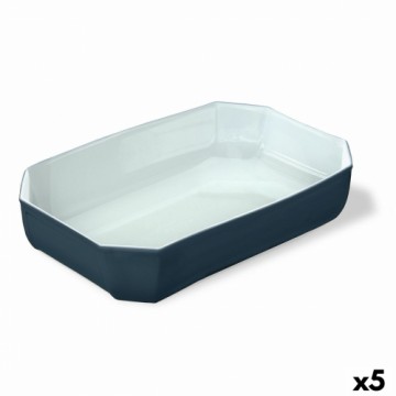 Pasniegšanas Plate Pyrex Color's Taisnstūra Pelēks Stikls 33 x 22 cm (5 gb.)