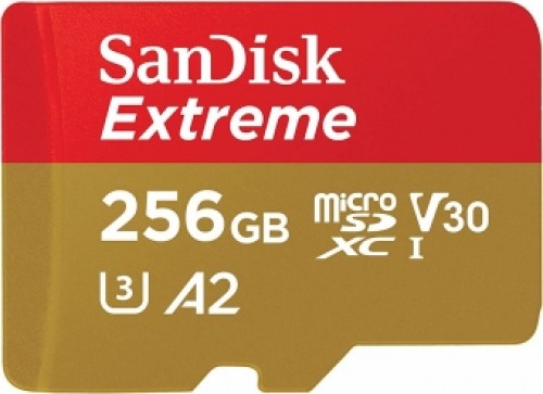 Atmiņas karte  SanDisk Extreme mSDXC 256GB + SD Adapter image 1