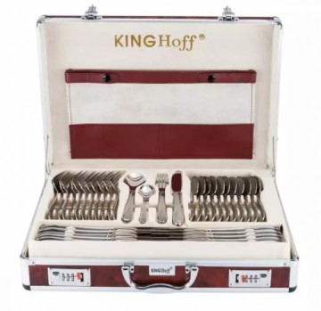 King Hoff Столовые приборы в чемодане, 72 предмета, Satin Kinghoff