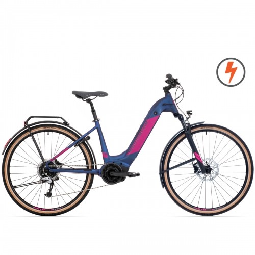 Elektriskais velosipēds Rock Machine 29 Crossride e500B Lady zils/rozā (M) image 1