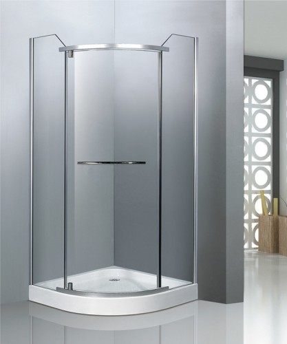 Dušas stūris Vento Umbria, 90*90*195, stikls 6mm Easy Clean, hromēts profils, bez paliktņa image 1