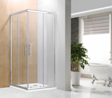 Dušas stūris Vento Firenze kvadrāts, 80*80*195, stikls 6mm Easy Clean,  hromēts profils, bez paliktņa