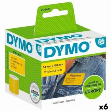 Рулон этикеток Dymo Label Writer 54 x 7 mm Жёлтый 220 Предметы (6 штук)