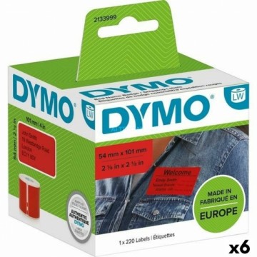 Рулон этикеток Dymo Label Writer 54 x 7 mm Красный 220 Предметы (6 штук)