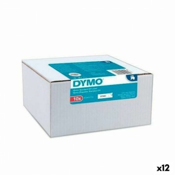 Ламинированная лента для фломастеров Dymo Чёрный Белый 10 Предметы Самоклеящиеся (12 штук)