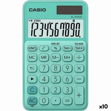 Калькулятор Casio SL-310UC Зеленый (10 штук)