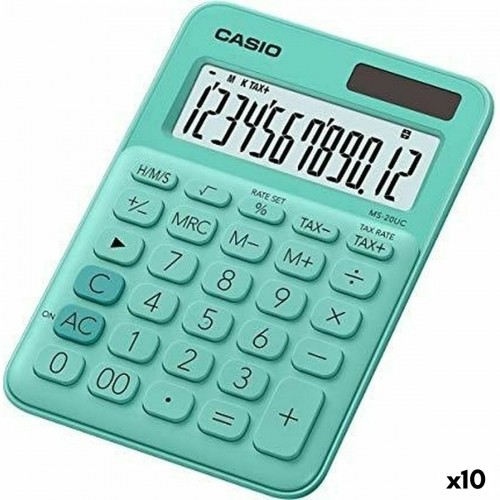 Kalkulators Casio MS-20UC 2,3 x 10,5 x 14,95 cm Zaļš (10 gb.) image 1